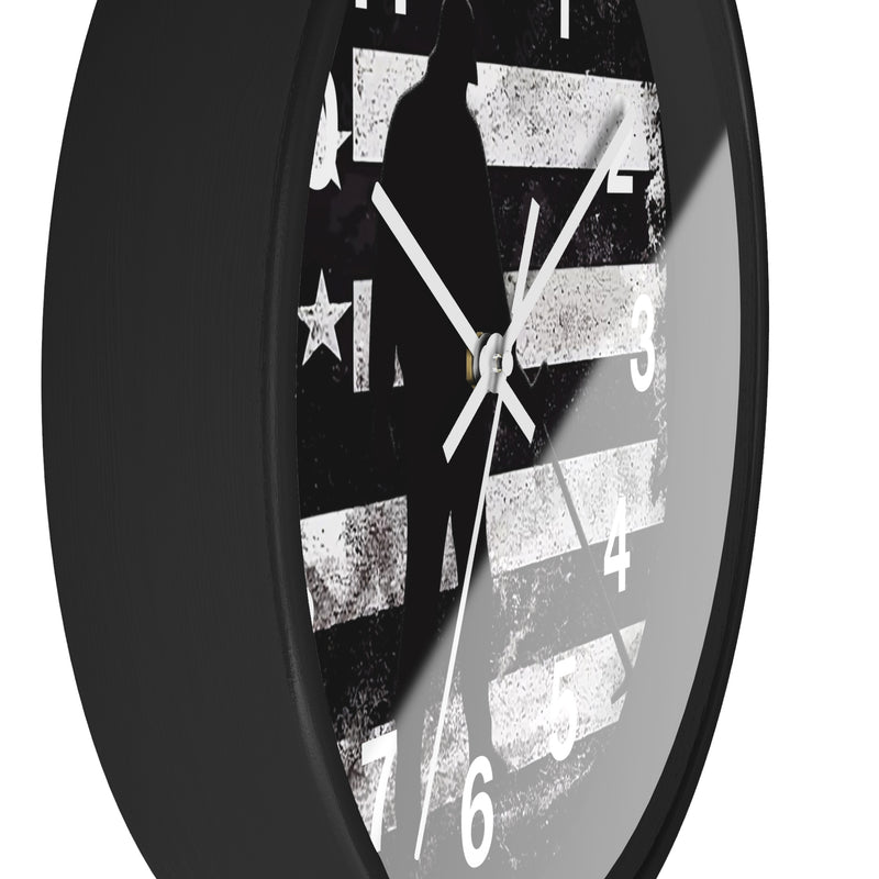 Metal Detectorist American Flag Clock  10"  Battery operated (AA not included) FREE SHIPPING