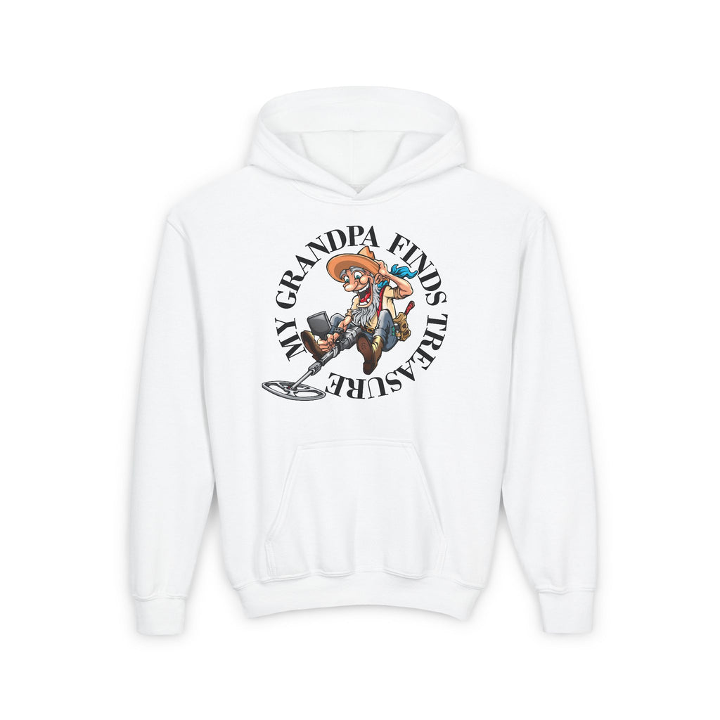 Youth Heavy Blend Hoodie "My Grandpa Finds Treasure" with Prospector - 2-Sided Print FREE SHIPPING S-XL sku: