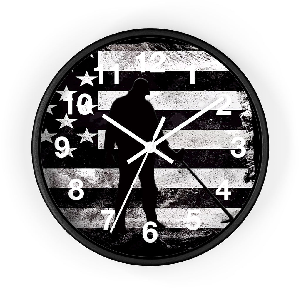 Metal Detectorist American Flag Clock 10" Battery operated (AA not included) FREE SHIPPING