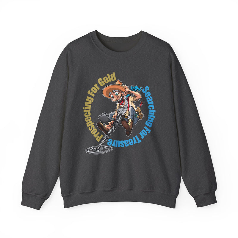 Heavy Blend Crewneck Sweatshirt - Prospector Graphic - "Prospecting for Gold Searching for Treasure"