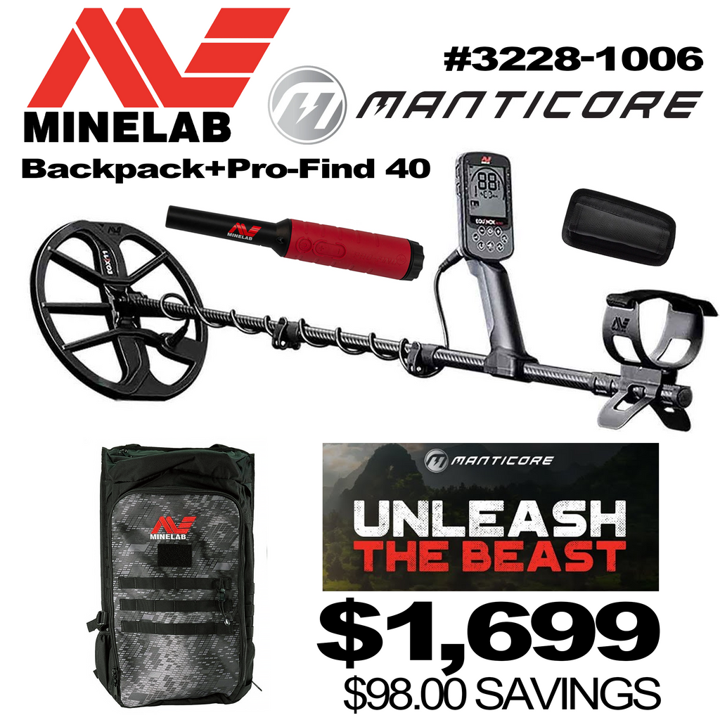 Minelab Manticore + Backpack + Pro-Find 40 #3228-1006
