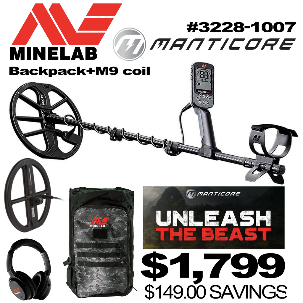 Minelab Manticore + Backpack + M9 Coil #3228-1009