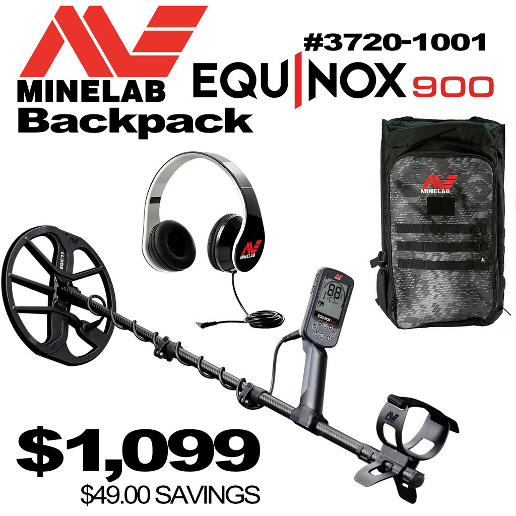 Minelab Equinox 900 Metal Detector with Backpack #3720-1001