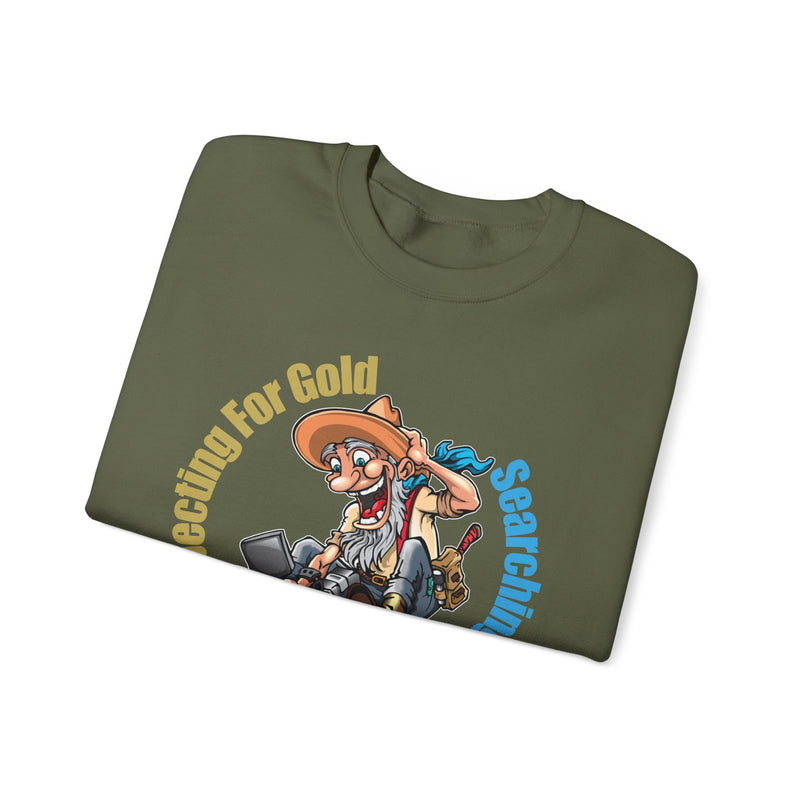 Heavy Blend Crewneck Sweatshirt - Prospector Graphic - "Prospecting for Gold Searching for Treasure"