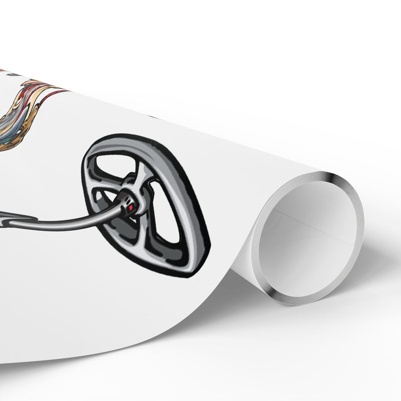 Metal Detector Wrapping Papers PROSPECTOR Design - 3-sizes / 2 finishes available