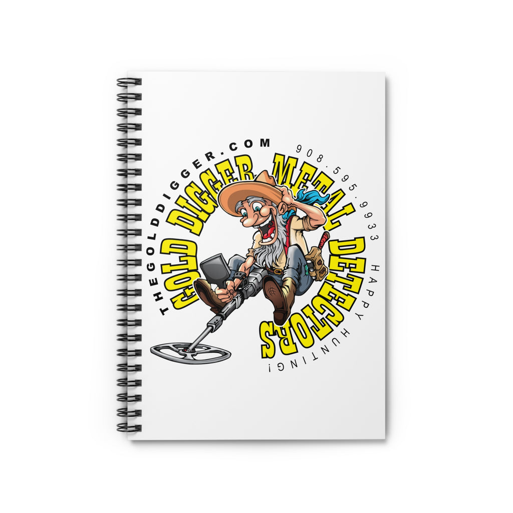 Gold Digger Spiral Notebook - Ruled, 118 pages 6" X 8" FREE SHIPPING