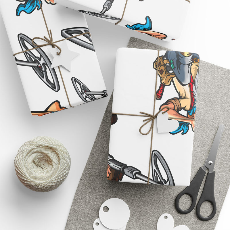 Metal Detector Wrapping Papers PROSPECTOR Design - 3-sizes / 2 finishes available