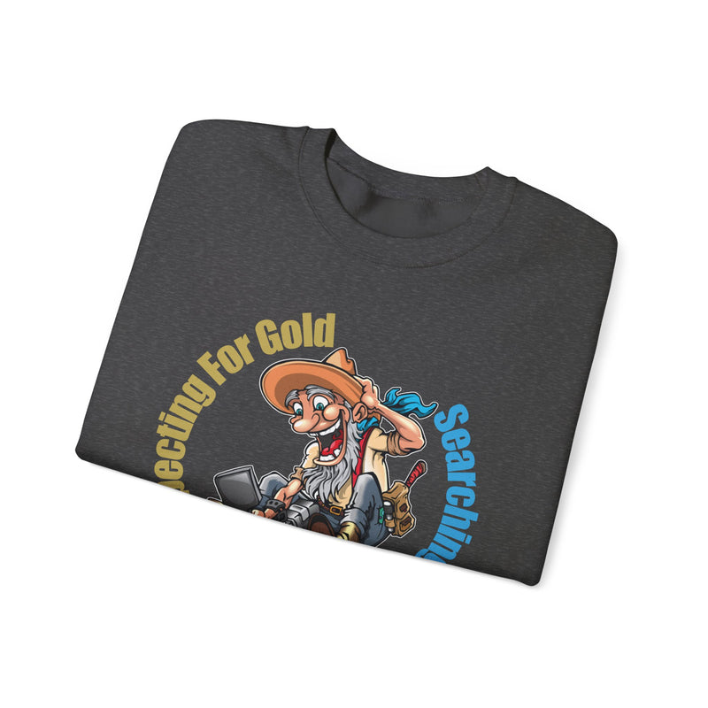 Heavy Blend Crewneck Sweatshirt - Prospector Graphic - "Prospecting for Gold Searching for Treasure"