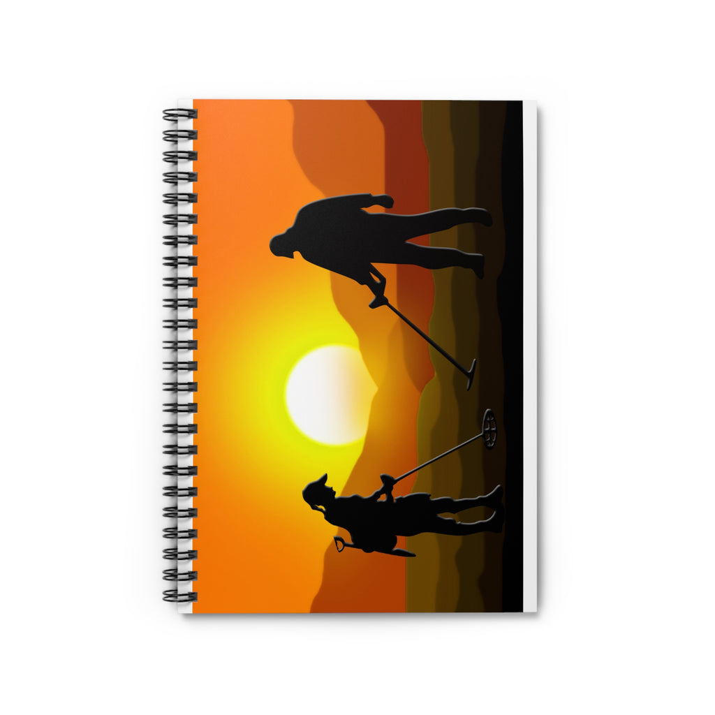 Sunset design with Detector Couple, Spiral Notebook - Ruled, 118 pages 6" X 8"
