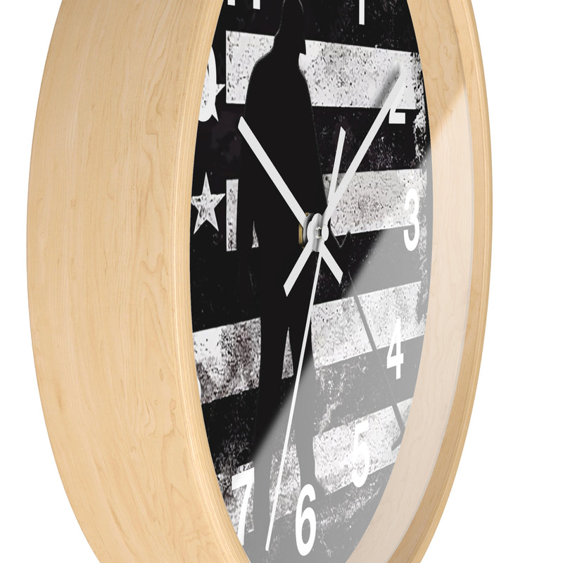 Metal Detectorist American Flag Clock  10"  Battery operated (AA not included) FREE SHIPPING