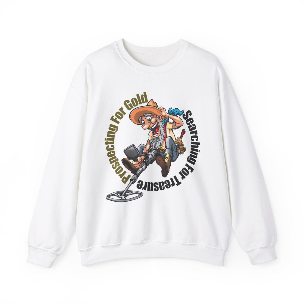 Heavy Blend Crewneck Sweatshirt - Prospector Graphic - "Prospecting for Gold Searching for Treasure"