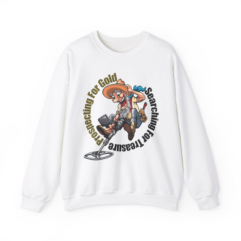 Heavy Blend Crewneck Sweatshirt - Prospector Graphic - "Prospecting for Gold Searching for Treasure"