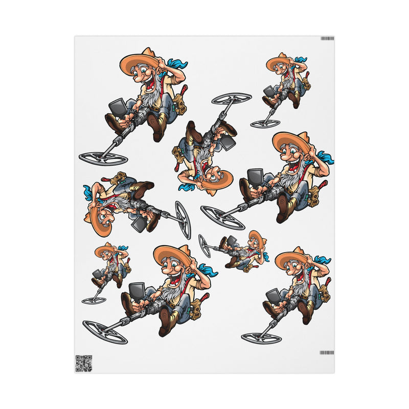 Metal Detector Wrapping Papers PROSPECTOR Design - 3-sizes / 2 finishes available