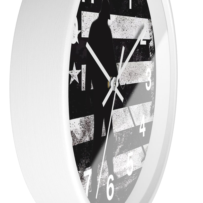 Metal Detectorist American Flag Clock  10"  Battery operated (AA not included) FREE SHIPPING