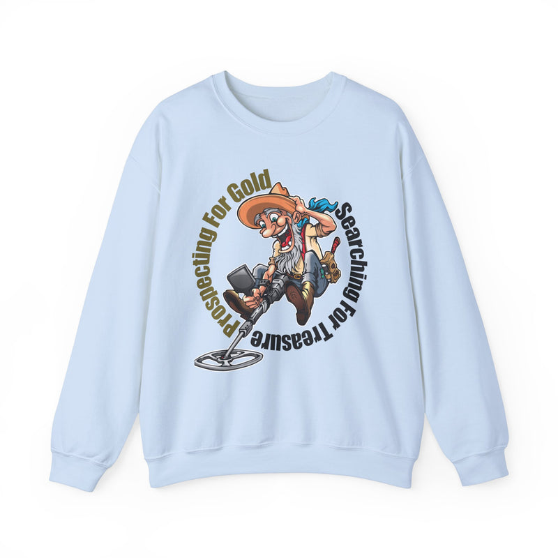 Heavy Blend Crewneck Sweatshirt - Prospector Graphic - "Prospecting for Gold Searching for Treasure"