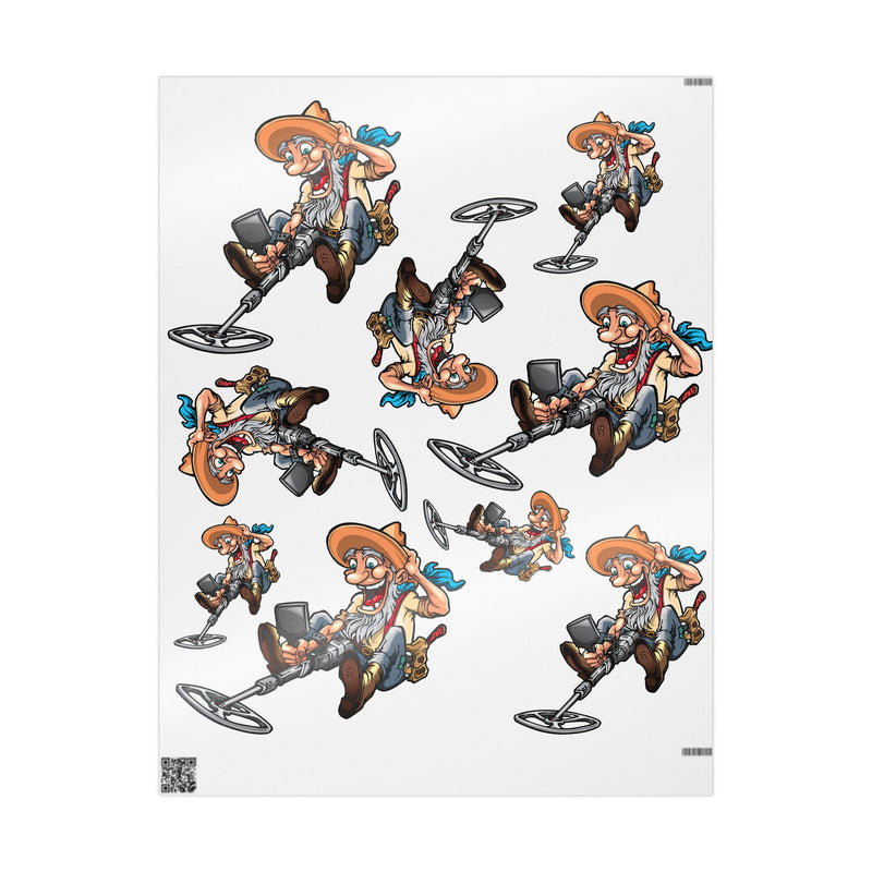 Metal Detector Wrapping Papers PROSPECTOR Design - 3-sizes / 2 finishes available