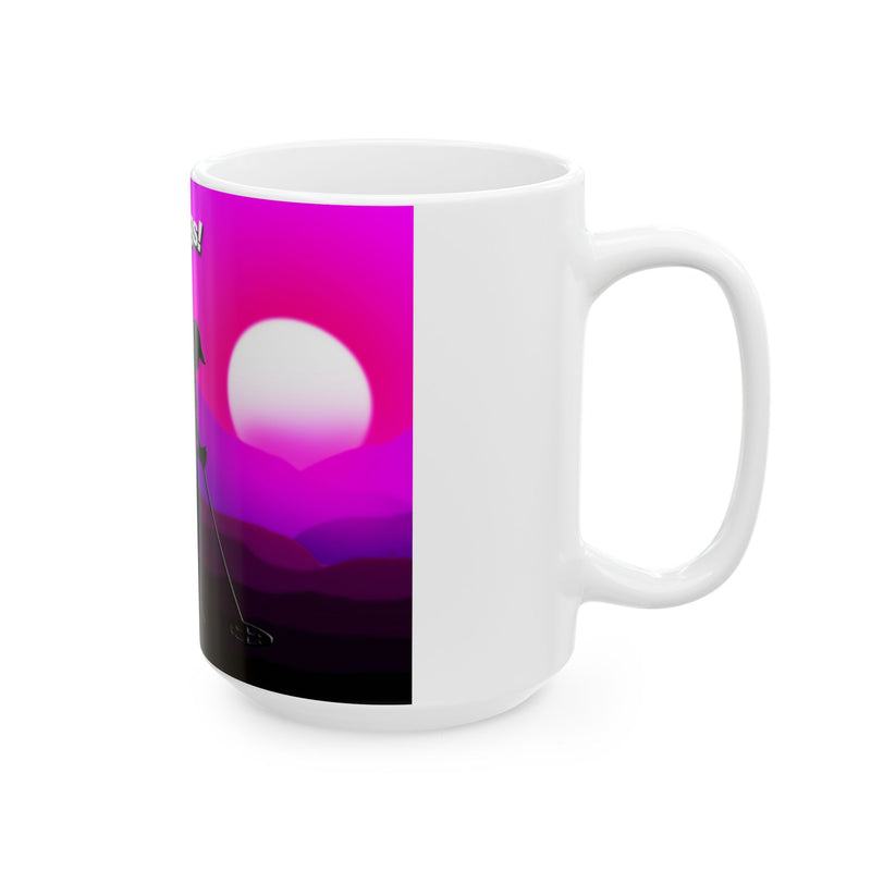 Purple Sunset Women Are Great At Finding Things. 15 ounce Ceramic Mug