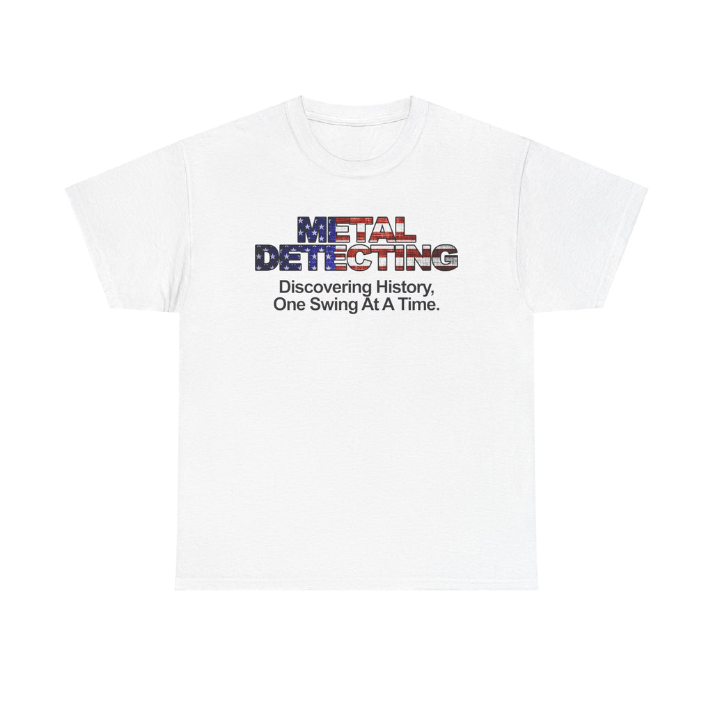 Discovering History American Flag Detectorist Heavyweight T-Shirt