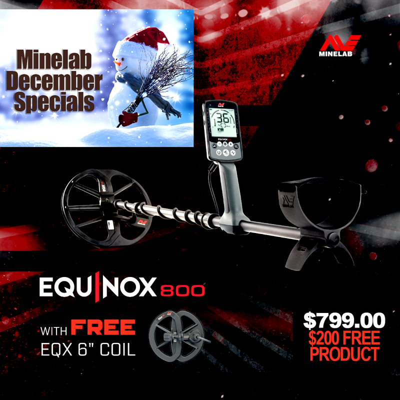 Minelab Equinox 800 + FREE 6" Coil December Christmas Special