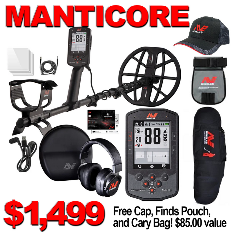 Minelab Manticore - FREE Cap, Finds Pouch, and Carry bag! Now $1,499