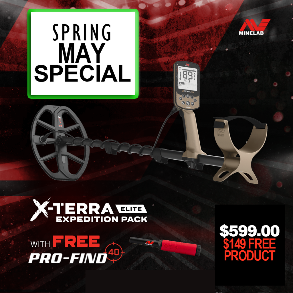 Minelab X-Terra Elite Expedition Pack + FREE Pro-Find 40 May Spring Special