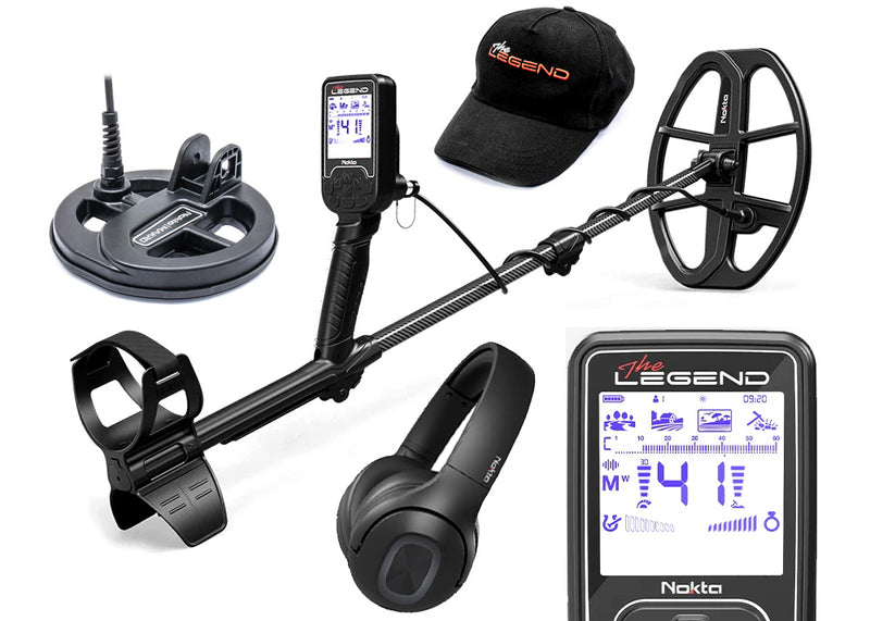 Nokta Legend "Next Generation" PRO PACK Summer Special Multi-Frequency Waterproof Metal Detector with 12"x9" LG30 and 6" Coils and Pinpointer