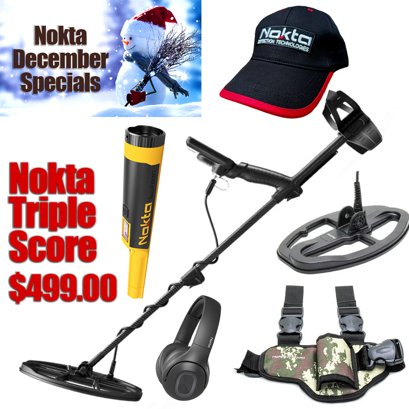 Nokta Triple Score Pro Pack HOLIDAY SPECIAL - with FREE AccuPoint Pinpointer and Leg Holster