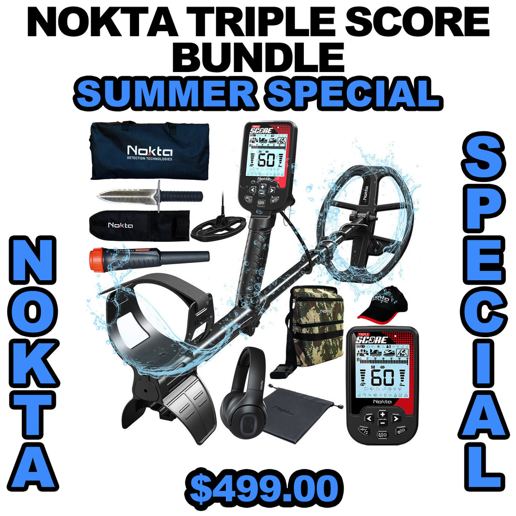 Nokta Triple Score Pro Pack SUMMER SPECIAL - with FREE Pointer, Pouch, Digger, Hat, and Carry Bag