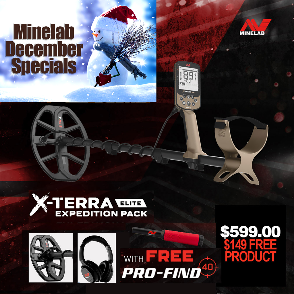 Minelab X-Terra Elite Expedition Pack + FREE Pro-Find 40 December Christmas