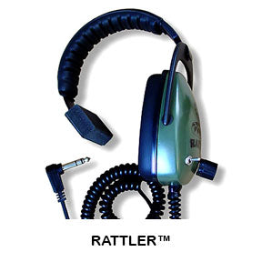 DetectorPro Gray Ghost Rattler Headphones for Garrett AT Series