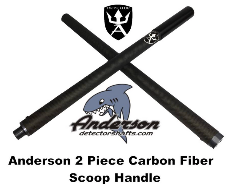 ANDERSON NEPTUNE CARBON FIBER TRAVEL TWO PIECE SCOOP HANDLE for T-Rex sand scoop 1.375" OD