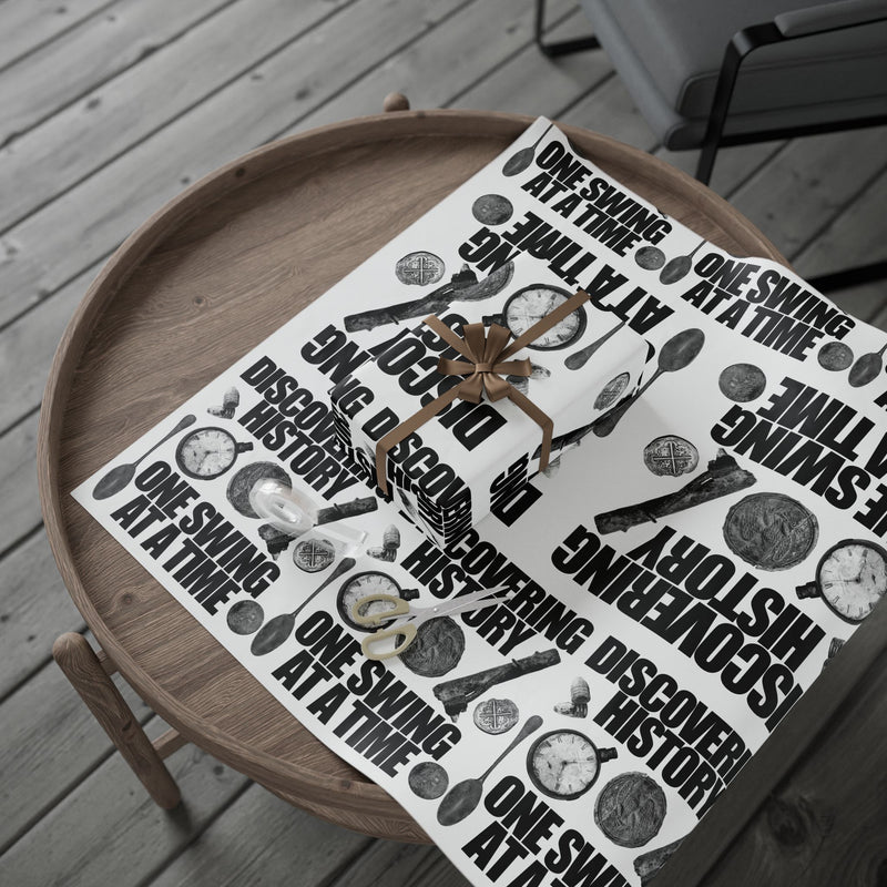 Relic Collection "Discovering History One Swing at a Time Design Wrapping Paper - 3-sizes / 2 finishes available