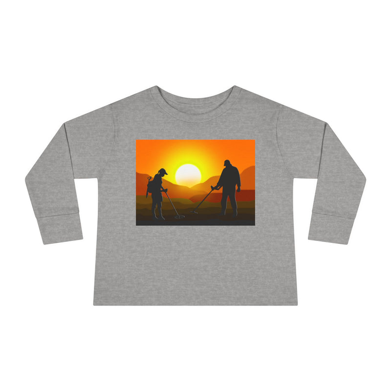 Toddler Long Sleeve Tee Sunset image with Detector Couple - sizes 2T - 5-6T  sku 125