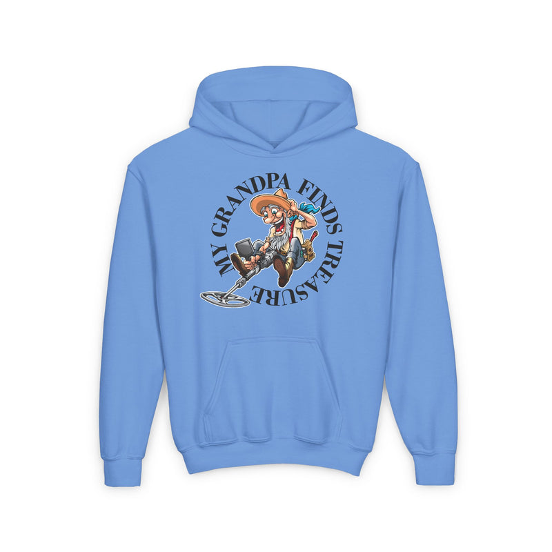 Youth Heavy Blend Hoodie "My Grandpa Finds Treasure" with Prospector - 2-Sided Print   FREE SHIPPING S-XL  sku: