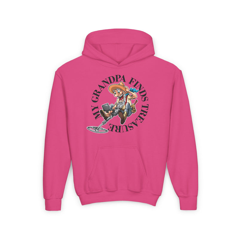 Youth Heavy Blend Hoodie "My Grandpa Finds Treasure" with Prospector - 2-Sided Print   FREE SHIPPING S-XL  sku: