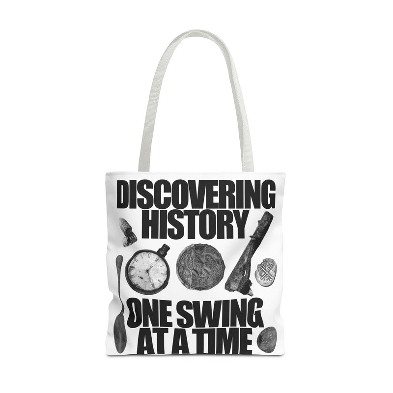 18X18" Monochrome Relic "Discovering History One Swing at a Time" design. 1 sided print. FREE SHIPPING