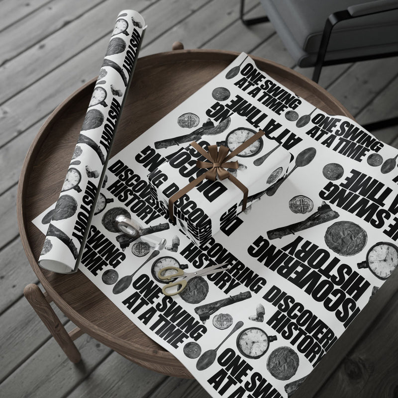 Relic Collection "Discovering History One Swing at a Time Design Wrapping Paper - 3-sizes / 2 finishes available