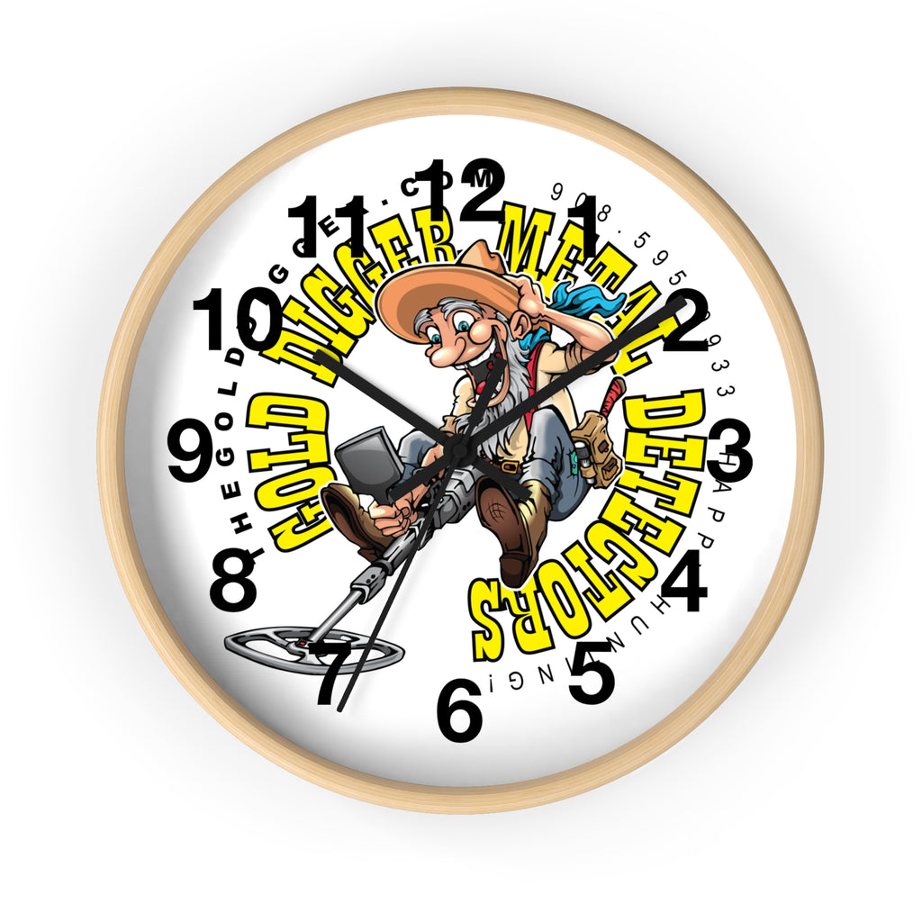 Gold Digger Wall Clock  10"  Battery operated (not included)  sku: 25