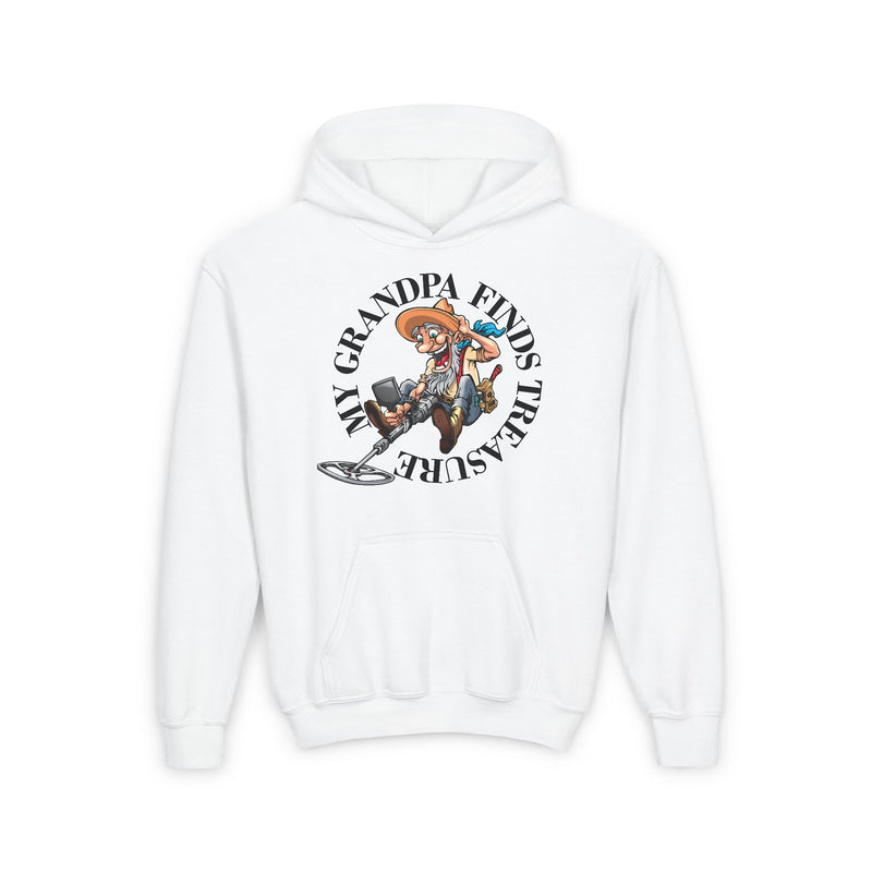 Youth Heavy Blend Hoodie "My Grandpa Finds Treasure" with Prospector - 2-Sided Print   FREE SHIPPING S-XL  sku: