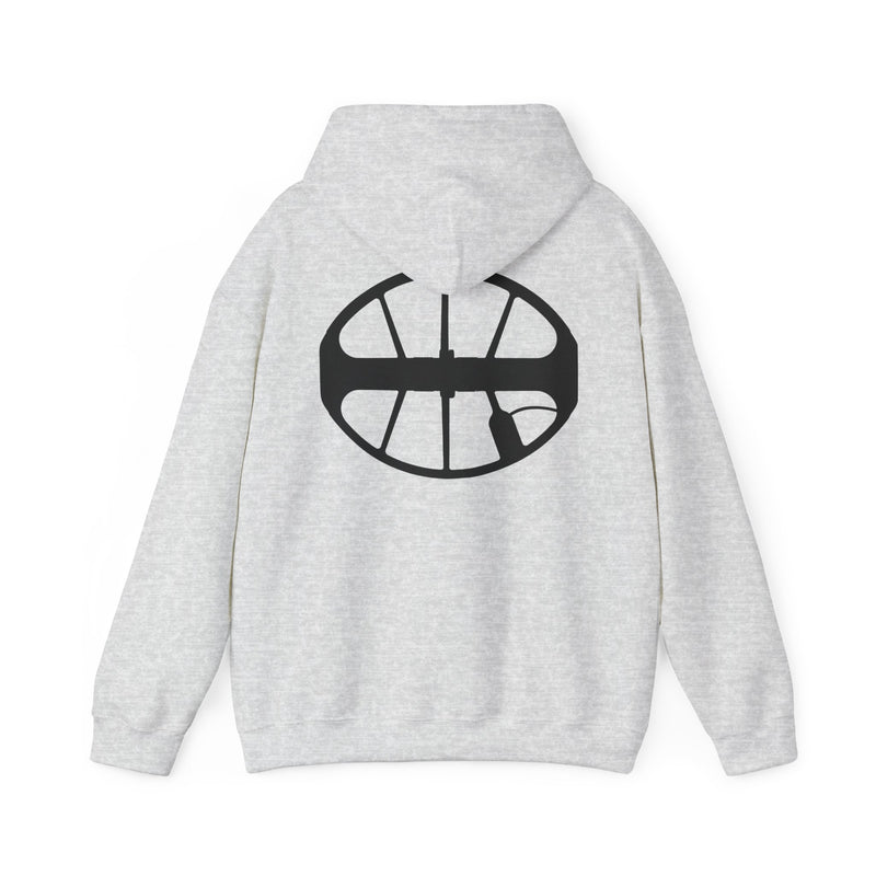 Sunset Detector Couple design on front, graphic coil on back, 2-Sided. Thick Weight Hoodie sku: 126