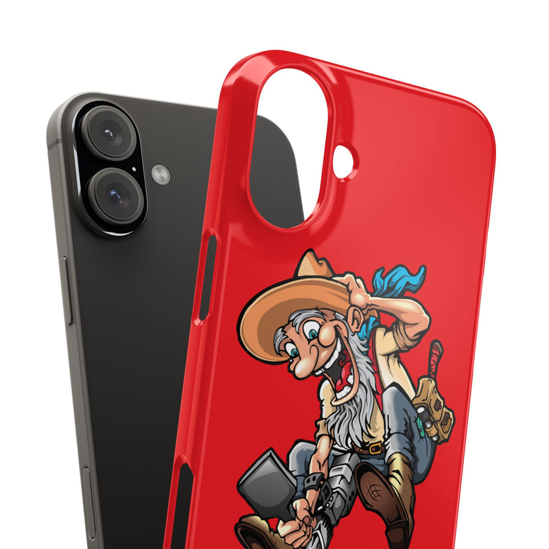 Slim iPhone Red Cases with Prospector Graphic (iPhone 13-16 series)