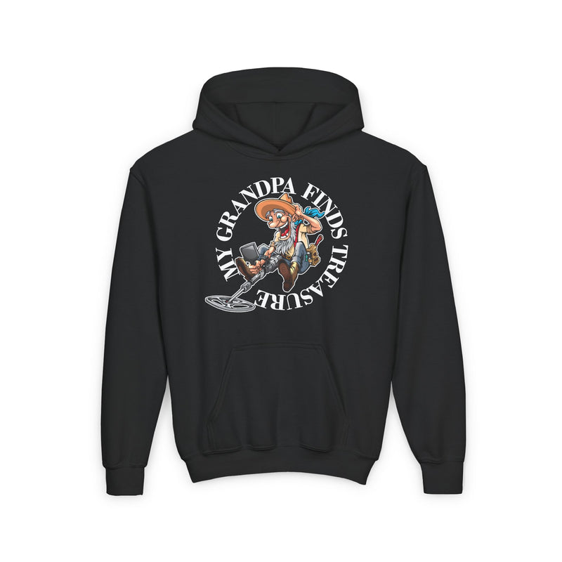 Youth Heavy Blend Hoodie "My Grandpa Finds Treasure" with Prospector - 2-Sided Print   FREE SHIPPING S-XL  sku: