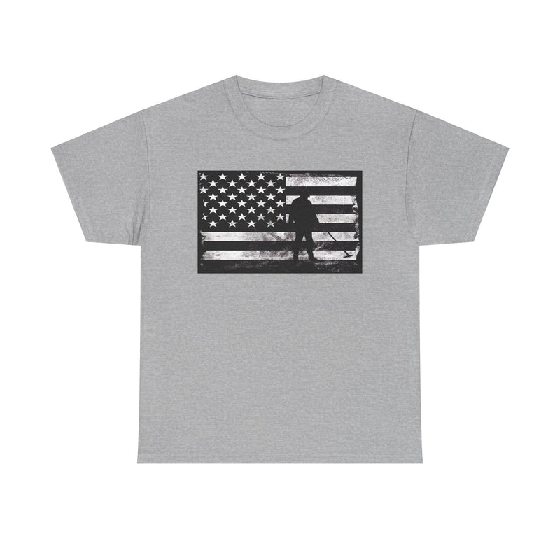 Graphic American Flag Detectorist Heavyweight T-Shirt. sku: 10