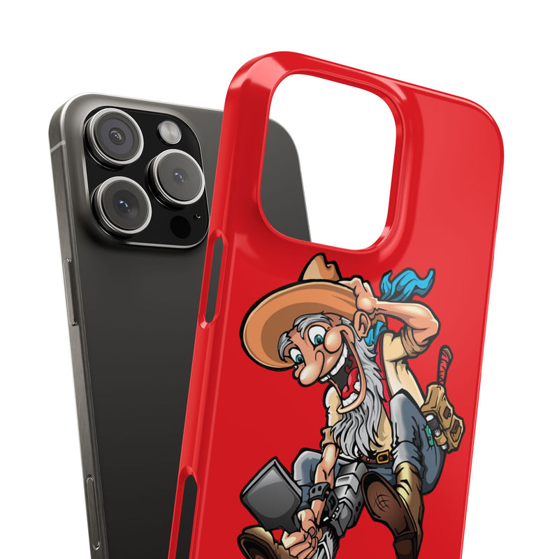 Slim iPhone Red Cases with Prospector Graphic (iPhone 13-16 series)