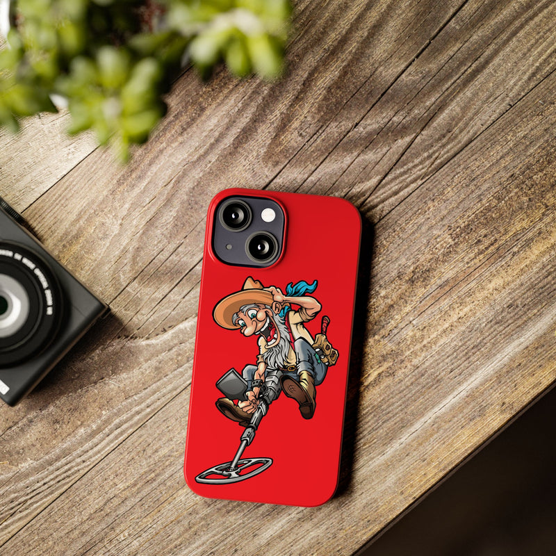 Slim iPhone Red Cases with Prospector Graphic (iPhone 13-16 series)