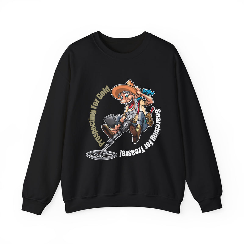 Heavy Blend Crewneck Sweatshirt - Prospector Graphic - "Prospecting for Gold Searching for Treasure" sku: 03