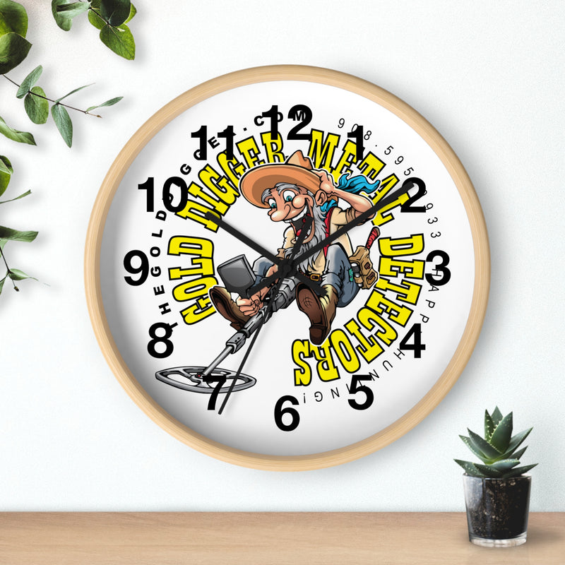 Gold Digger Wall Clock  10"  Battery operated (not included)  sku: 25