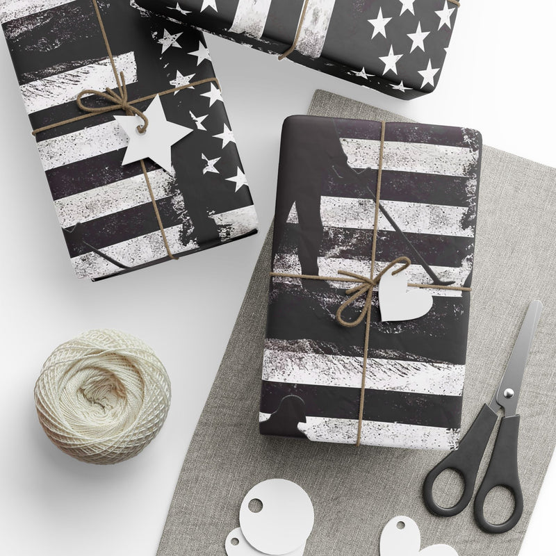 Metal Detector Wrapping Papers American Flag Design - 3-sizes / 2 finishes available  sku 301