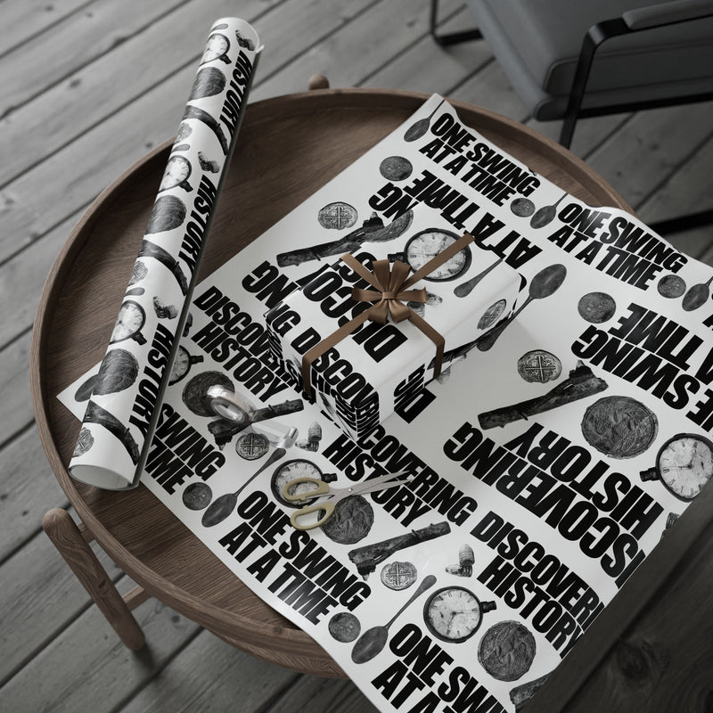 Relic Collection "Discovering History One Swing at a Time Design Wrapping Paper - 3-sizes / 2 finishes available