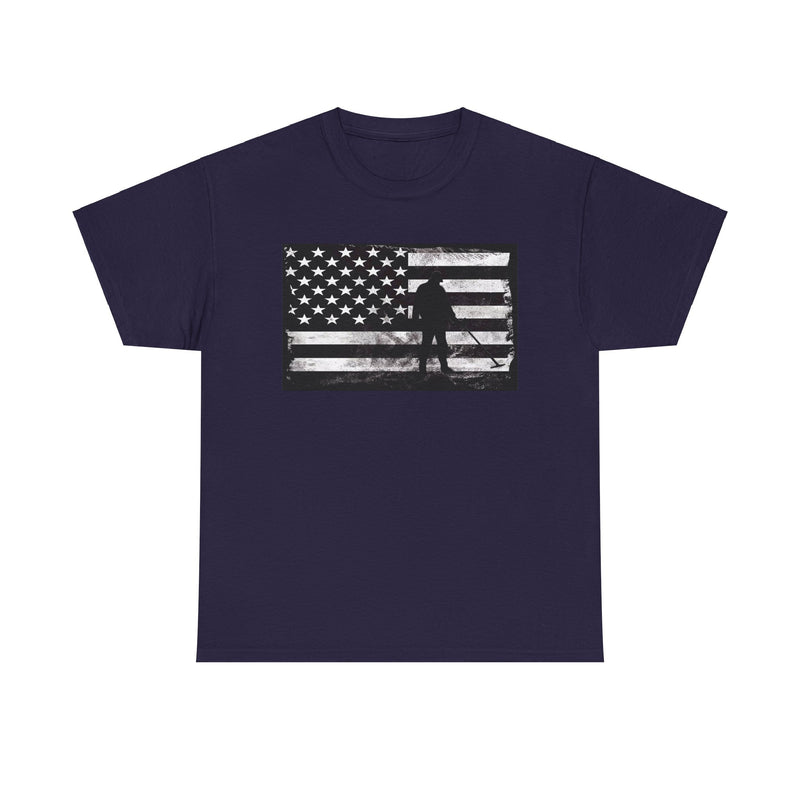 Graphic American Flag Detectorist Heavyweight T-Shirt. sku: 10